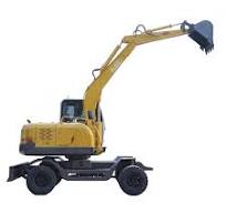 Hydraulic Tire Excavator with Standard Bucket