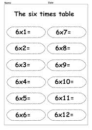 6 Times Tables Worksheets Times Tables Worksheets Printable Times Tables Times Tables