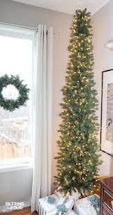 A Pencil Christmas Tree Style For Narrow Spaces Christmas Decorations Apartment Pencil Christmas Tree Christmas Apartment