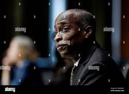 Dr. Philip Nathan Jefferson, of North Carolina, nominated to be a Member of  the Board of Governors of the Federal Reserve System, speaks before a  Senate Banking, Housing and Urban Affairs Committee