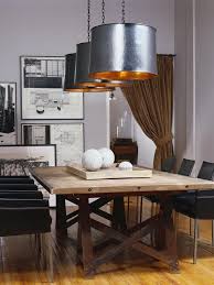 Modern Rustic Dining Room Love The Black Brown Tan And White Neutral Color Scheme Pendant Lights E Rustic Dining Room Dining Room Design Dining Room Decor