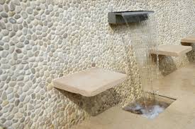 Discover inspiration for your bathroom remodel, including colors, storage, layouts and organization. Beige Hawaii Pebble Mosaic Foras Pebble Mosaics