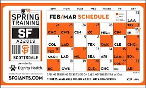The leagues aren't broken down the same way the national and american leagues are, so. Giants Announce 2019 Spring Training Schedule Knbr