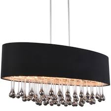 Elegant Lighting 2105g36 Metro 36 6 Light Chandelier With Crystal Drop Accents Chrome Target