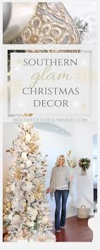 The traditional colours of christmas are pine green (evergreen), snow white, and heart red. Southern Glam Christmas Decor House Full Of Summer Coastal Home Lifestyle