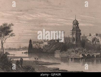 View of Delhi from the river showing the King's palace', c1860. Artist: Unknown Stock Photo - Alamy