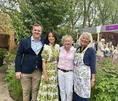 L-R Martyn Johnson Dr Olivia Chapple Gail Dale and Annabel Ward at  Horatio's Garden Chelsea (002) copy