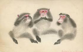 Three Monkeys Hear No Evil See No Evil Speak No Evil The Three Wise Monkeys 1912 Three Wise Monkeys Wise Monkeys Monkey Illustration