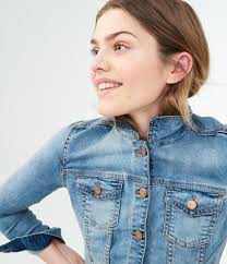 Women S Stretchy Light Denim Jacket Aeropostale