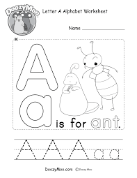 A collection of english esl worksheets for home learning, online practice, distance learning and english classes to teach about the, alphabet, the alphabet. Letter A Alphabet Activity Worksheet Doozy Moo