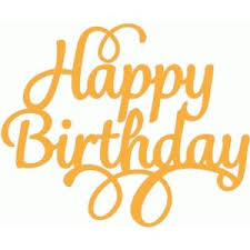 Silhouette Design Store Happy Birthday Script Swirl Happy Birthday Template Happy Birthday Font Birthday Template