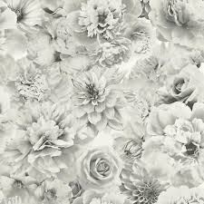 Free delivery and returns on ebay plus items for plus members. Glitter Bloom Floral Wallpaper Silver Grey White Flowers Botanical Arthouse Ebay