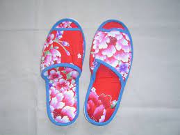 中華傳統民俗技藝團 客家花布 womens flip flop women floral pattern