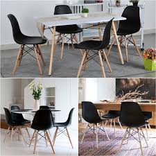 Walnew Dining Chairs Pre Assembled Modern Style Dsw Chair Classic Shell Armless Indoor Kitchen Dining Living Room Side Chairs Set Of 4 Black Walmart Com In 2020 Dining Chairs Dsw Chair