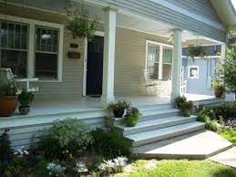 Front Porch With No Railing Front Courtyard Porch Without Railing Porch Remodel