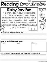 Reading Comprehension Passages Main Idea Sequencing And Predicting Short Stories Reading Comprehension Passages Reading Comprehension Kindergarten Reading