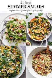 21 Fresh Tasty Summer Salads Summer Salads Vegan Recipes Healthy Healthy Summer Recipes
