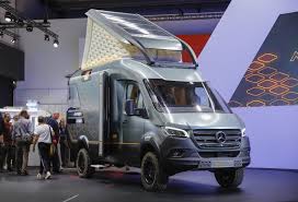 Hymer Unveils Futuristic Tiny House Style Camper Made For Adventurous Couples In 2020 Camper Van Van Life Mercedes Camper