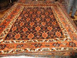 Generations new contemporary panal and diamonds beige navy coral blue grey modern area rug rugs 7'10 x 10'5. 3 11 X 4 9 Navy And Coral Khamseh Antique Persian Rug Wool