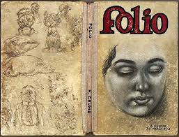 Frazetta book with brush and ink works