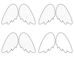 To transfer the angel wings pattern to the craft foam , you can use one of 2 methods. Free Printable Angel Wings Shaped Writing Templates