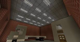 Minecraft garage building tutorial in 1.8 update vanilla. Florescent Lights In A Garage Public Works Style Building Note Floor Is Lit Too Minecraft