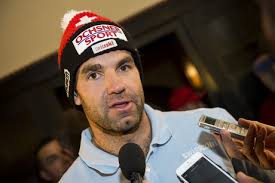 Former Skiracer William Besse Switzerland Speaks Editorial Stock Photo