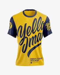 Men S T Shirt Mockup Front View In Apparel Mockups On Yellow Images Object Mockups Shirt Mockup Tshirt Mockup Clothing Mockup