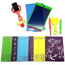 Magic Sketch Deluxe Kit Lcd Writing Board Drawing Doodle Learning Tablet Includes Protective Cover 60 Stencil Learning Tablet Digital Writing Pen And Paper
