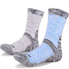 Yuedge 2 Pairs Women S Walking Socks Cushion Crew Socks Outdoor Recreation Multi Performance Trekking Climbing Camping Walking Socks Hiking Socks Outdoor Socks