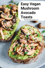 Creamy Mushroom Smashed Avocado Toast Rainbow Plant Life In 2020 Vegan Comfort Food Stuffed Mushrooms Avocado Toast