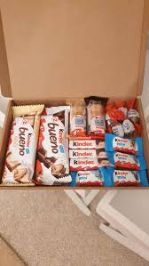 Kinder Chocolate Sweet Hamper Box Kinder Box Chocolate Hamper Kinder Chocolate Treat Happy Birthday Anniversary Lockdown Miss You In 2020 Chocolate Hampers Kinder Chocolate Sweet Hampers