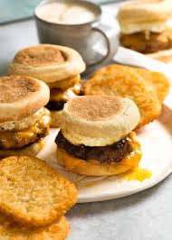 Homebreads, rolls & pastriesbread recipesbiscuits our brands Homemade Sausage And Egg Mcmuffin Recipetin Eats
