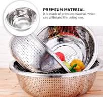 Amazon.com: Hemoton Stainless Steel Rice Strainer Basket ...