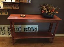 Beautiful Entry Table All Cherry Wood Top And Bottom Shelf Shaker Meets Copenhagen In 2020 Wood Entry Table Unique Wood Furniture Entry Table