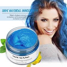 Amazon.com : NYKKOLA Unisex Hair Wax Color Dye Styling Cream Mud, Natural  Hairstyle Pomade, Washable Temporary,Party Cosplay (New Blue) : Beauty &  Personal Care