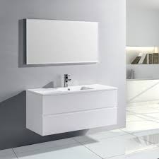Ce meuble de salle de bain l. Pack Trinite Meuble Simple Vasque 120 Cm Blanc Laque Salle De Bain