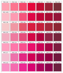 Pink Color Chart Pantone Color Chart Pink Color Chart