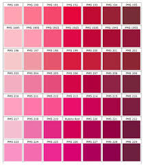 Pink Color Chart Pantone Color Chart Pink Color Chart