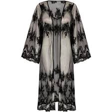 Vous trouverez forcément votre bonheur via les ventes privées en ligne ! Iska London Black Sheer Lace Kimono Lace Kimono Long Kimono Sheer Lace