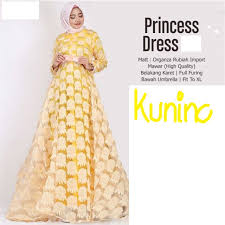 Batik merupakan salah satu jenis kain asli indonesia. Baju Dress Pesta Party Princess Kuning Polos Motif Bulu Asli Bahan Rubiah Murah