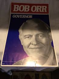 Vtg Political Poster Elect Robert Orr Governor of Indiana 14X22 Inches  1980s