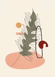 Minimal Line Palm Art Print By Flow Line X Small Abstract Line Art Mural Art Art