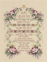 Cross stitch wedding sampler patterns. United As One Wedding Sampler Cross Stitch Kit