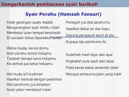 Dengan seluruh angkasa raya memuji pahlawan negara nan gugur remaja diri baan bendera bela nusa bangsa. Contoh Syair Perahu Cikimm Com