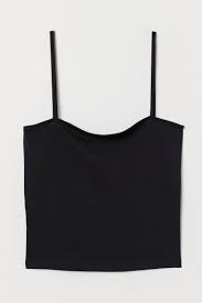 Shop jackets, pants & more. Cropped Jersey Camisole Top Black Ladies H M Us
