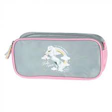 Fournitures scolaires trousse licorne 2 compartiments crayons maquillage. Trousse Rectangulaire Cheval Bella Sara 22 Cm 2 Compartiments
