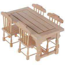 miniature unfinished table & chairs