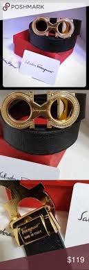 Black And Gold Ferragamo Belt Mens S Ferragamo Belt 115 46 Sharp Black And Gold Ferragamo Belt Card Boz And Dust Bag Included Salvatore Accesorios Para Hombre Cinturones Hombre Cinturones