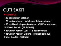 Jika 90 hari pertama masih tidak sihat, 90 hari berikut boleh elaun bantuan bersamaan separuh gaji dengan kebenaran kuasa tertentu boleh diberi kepada pegawai cuti tanpa gaji tidak melebihi 90 hari. Contoh Surat Permohonan Cuti Sakit Melebihi 90 Hari Nusagates